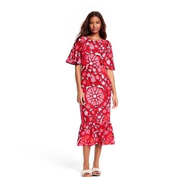 RHODE Dresses & Skirts - Rhode Red Floral Midi Dress
